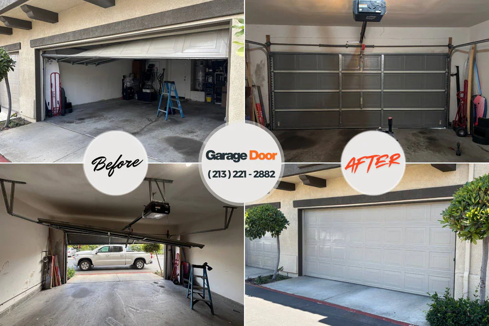 Before and after: garage door repair Rochester Institute of Technology, NY